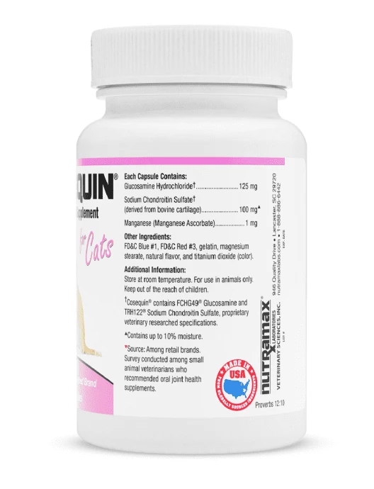 Nutramax Cosequin Joint Health Supplement For Cats 80 Capsules 2 Nutramax Cosequin Joint Health Supplement For Cats 80 Capsules - Image 2