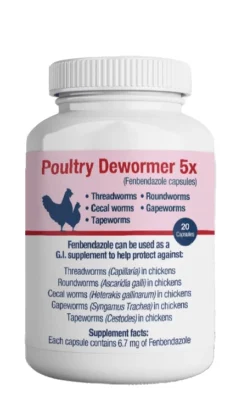 Poultry DeWormer 5X, 20ct